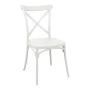 Stackable Crossie pakoworld pp chair white 43x53x88cm