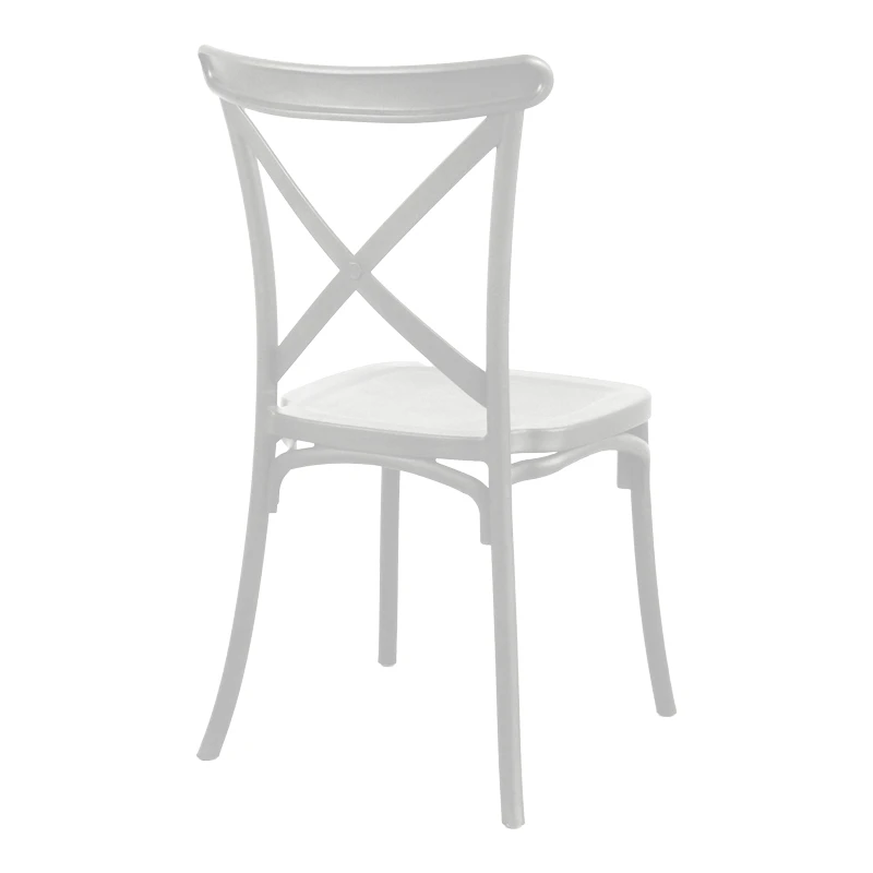 Stackable Crossie pakoworld pp chair white 43x53x88cm