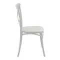 Stackable Crossie pakoworld pp chair white 43x53x88cm