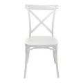 Stackable Crossie pakoworld pp chair white 43x53x88cm