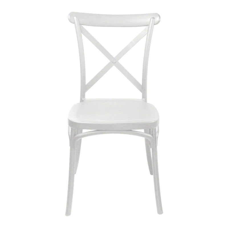 Stackable Crossie pakoworld pp chair white 43x53x88cm