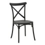 Stackable Crossie pakoworld pp chair black 43x53x88cm