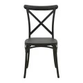 Stackable Crossie pakoworld pp chair black 43x53x88cm