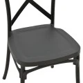 Stackable Crossie pakoworld pp chair black 43x53x88cm