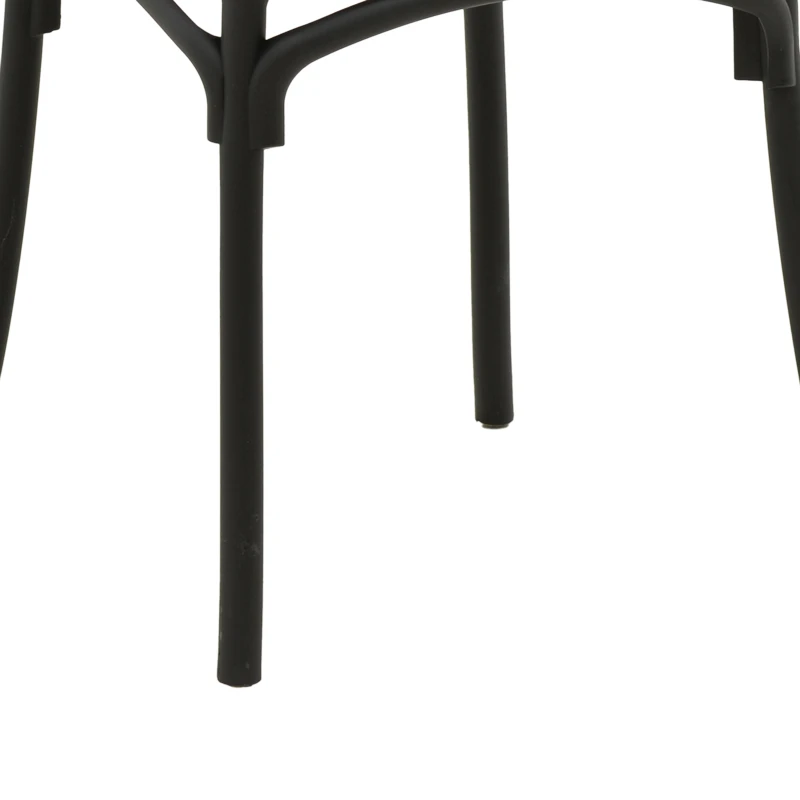 Stackable Crossie pakoworld pp chair black 43x53x88cm