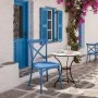 Stackable Crossie pakoworld pp chair in blue shade 41x46x84cm