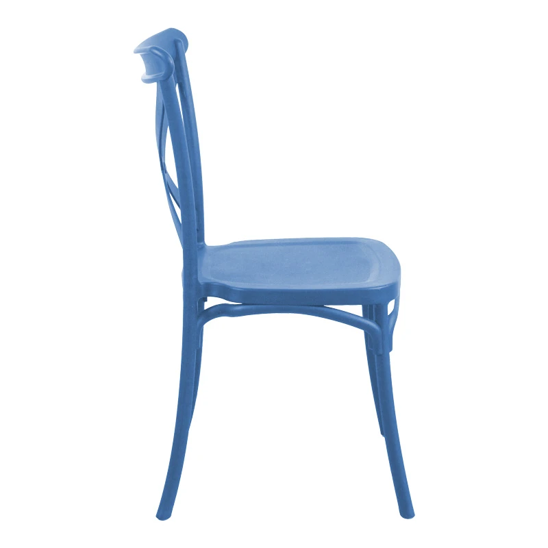 Crossie pakoworld pp chair in blue shade 38x46.5x82cm