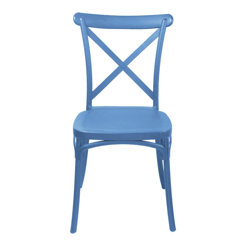Crossie pakoworld pp chair in blue shade 38x46.5x82cm