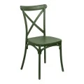 Stackable Crossie pakoworld pp chair dark green 43x53x88cm