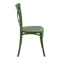 Stackable Crossie pakoworld pp chair dark green 43x53x88cm