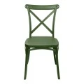 Stackable Crossie pakoworld pp chair dark green 43x53x88cm