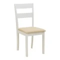Dallan chair pakoworld rubberwood white 40x47.5x89cm