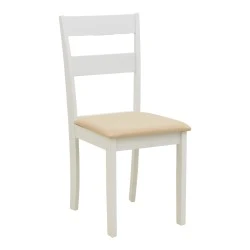 Dallan chair pakoworld rubberwood white 40x47.5x89cm