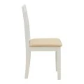 Dallan chair pakoworld rubberwood white 40x47.5x89cm