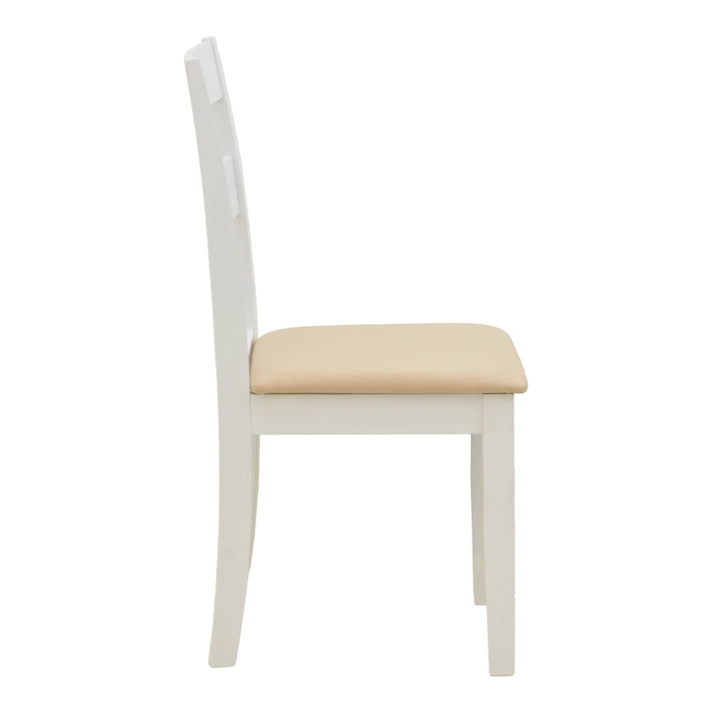 Dallan chair pakoworld rubberwood white 40x47.5x89cm