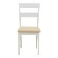 Dallan chair pakoworld rubberwood white 40x47.5x89cm
