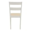 Dallan chair pakoworld rubberwood white 40x47.5x89cm