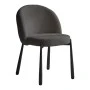 Denna chair pakoworld anthracite fabric-black metal legs 52x60x85cm