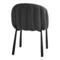 Denna chair pakoworld anthracite fabric-black metal legs 52x60x85cm
