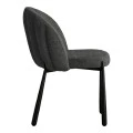 Denna chair pakoworld anthracite fabric-black metal legs 52x60x85cm