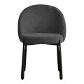 Denna chair pakoworld anthracite fabric-black metal legs 52x60x85cm