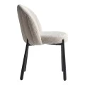 Denna chair pakoworld beige fabric-black metal legs 52x60x85cm