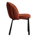 Denna chair pakoworld terracotta fabric-black metal legs 52x60x85cm