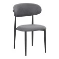 Chair Folegio pakoworld anthracite fabric with black metal leg 49x55x80cm