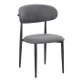 Chair Folegio pakoworld anthracite fabric with black metal leg 49x55x80cm