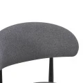 Chair Folegio pakoworld anthracite fabric with black metal leg 49x55x80cm