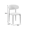 Chair Folegio pakoworld ivory fabric with metal natural color leg 49x55x80cm