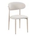 Chair Folegio pakoworld beige fabric with metal cream color leg 49x55x80cm