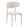 Chair Folegio pakoworld beige fabric with metal cream color leg 49x55x80cm
