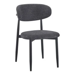 Folegio pakoworld chair, anthracite-colored with black legs 50x57x79.5cm
