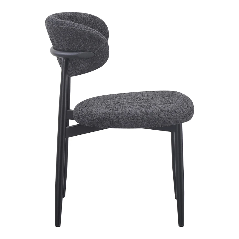 Folegio pakoworld chair, anthracite-colored with black legs 50x57x79.5cm