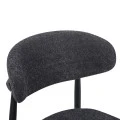 Folegio pakoworld chair, anthracite-colored with black legs 50x57x79.5cm
