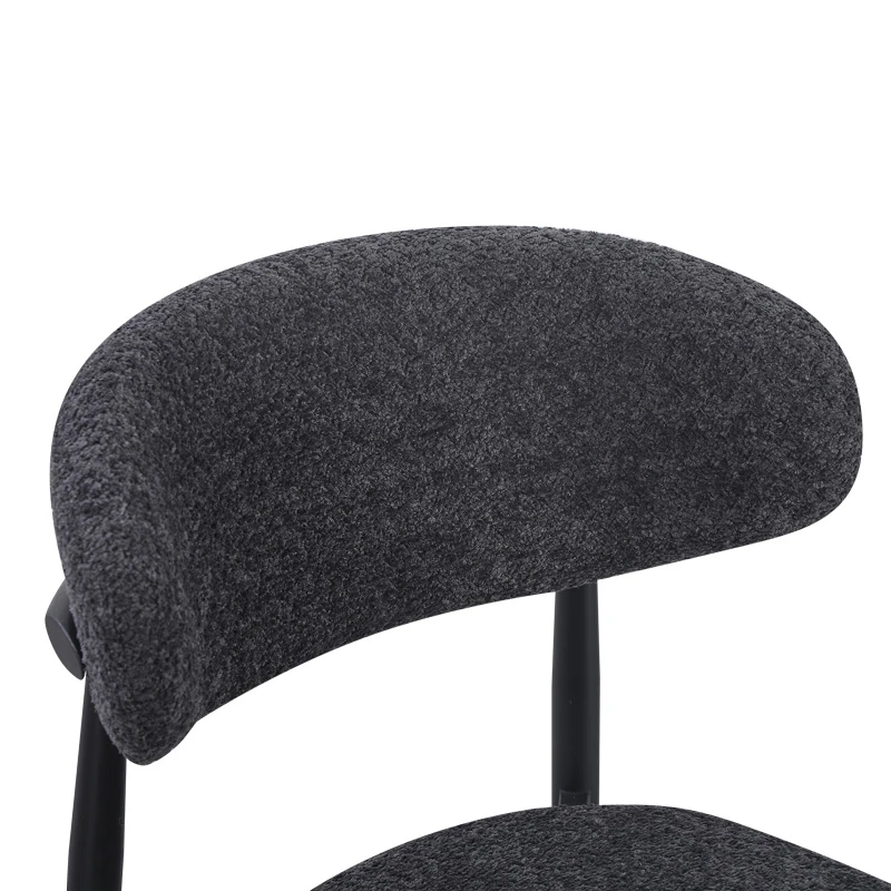 Folegio pakoworld chair, anthracite-colored with black legs 50x57x79.5cm