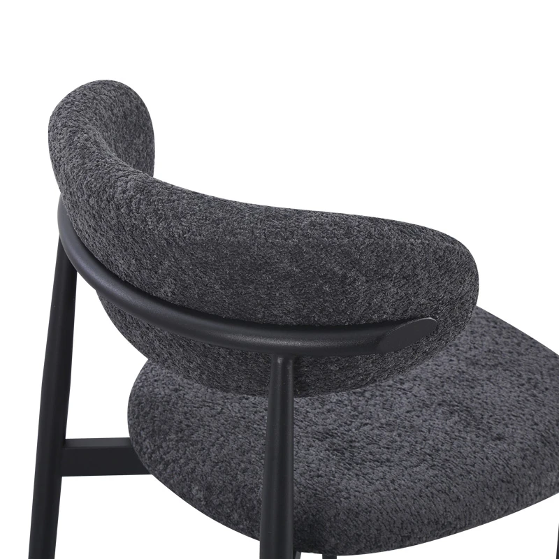 Folegio pakoworld chair, anthracite-colored with black legs 50x57x79.5cm