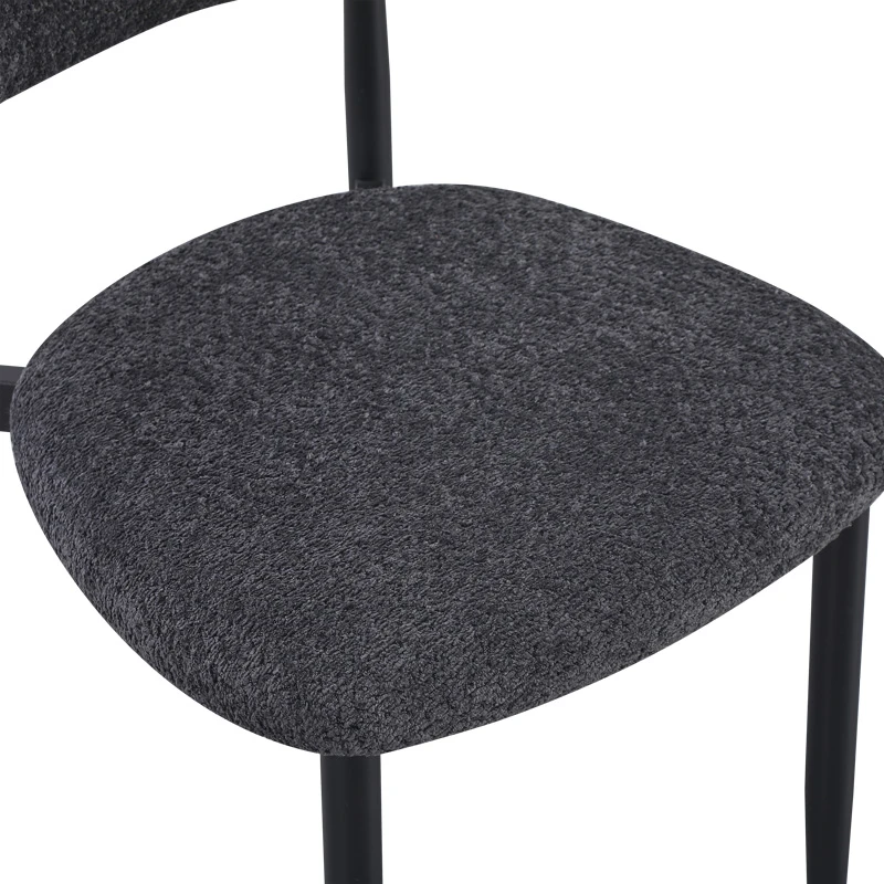 Folegio pakoworld chair, anthracite-colored with black legs 50x57x79.5cm