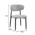 Folegio pakoworld chair, anthracite-colored with black legs 50x57x79.5cm