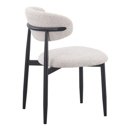 Folegio pakoworld chair, cream-colored with black legs 50x57x79.5cm