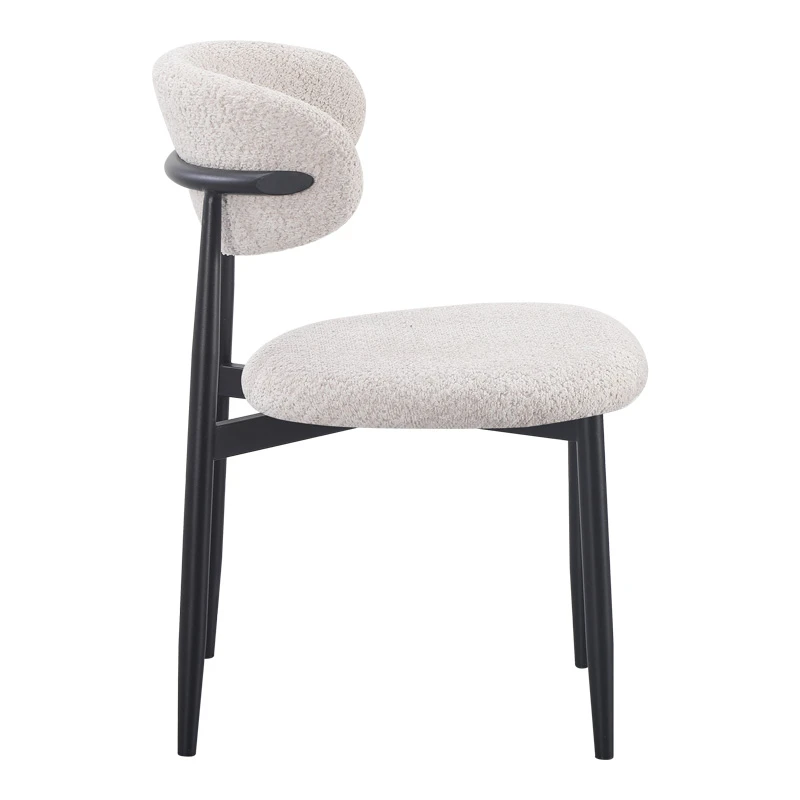 Folegio pakoworld chair, cream-colored with black legs 50x57x79.5cm