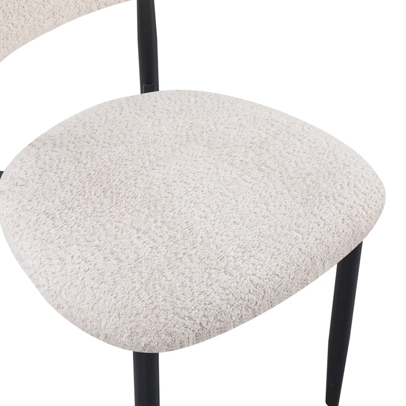 Folegio pakoworld chair, cream-colored with black legs 50x57x79.5cm