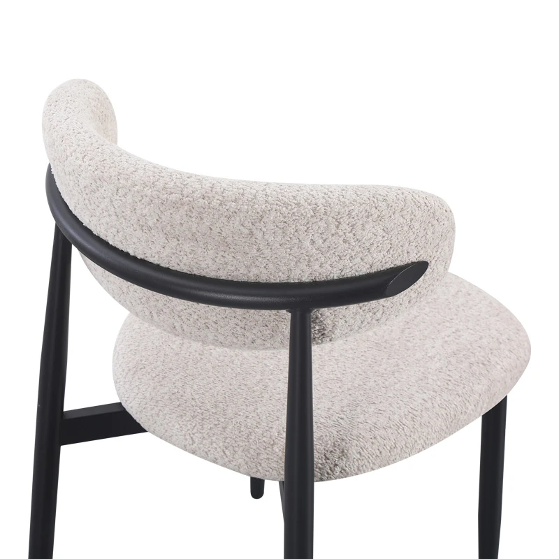 Folegio pakoworld chair, cream-colored with black legs 50x57x79.5cm