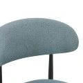 Chair Folegio pakoworld petrol fabric with black metal leg 49x55x80cm