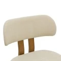 Chair Genoa pakoworld walnut rubberwood and ecru fabric 50x43x82cm