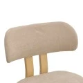 Chair Genoa pakoworld sonoma rubberwood and beige fabric 50x43x82cm