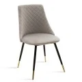Chair Giselle pakoworld velvet grey leg black-golden