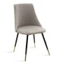 Chair Giselle pakoworld velvet grey leg black-golden