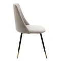 Chair Giselle pakoworld velvet grey leg black-golden